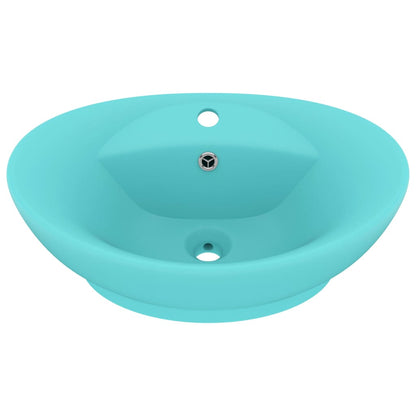 Lavabo con Troppopieno Ovale Turchese Opaco 58,5x39 cm Ceramica