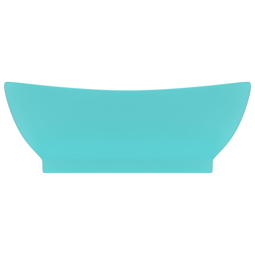 Lavabo con Troppopieno Ovale Turchese Opaco 58,5x39 cm Ceramica