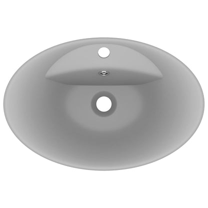 Lavabo con Troppopieno Ovale Turchese Grigio 58,5x39 cm Ceramica