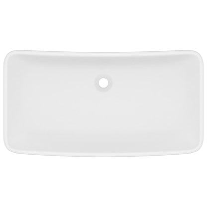Lavandino Luxury Rettangolare Bianco Opaco 71x38cm Ceramica