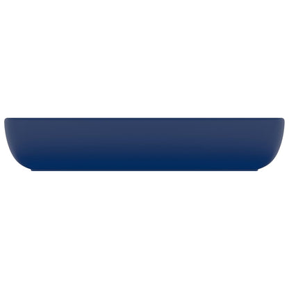 Lavabo Lusso Rettangolare Blu Scuro Opaco 71x38 cm in Ceramica