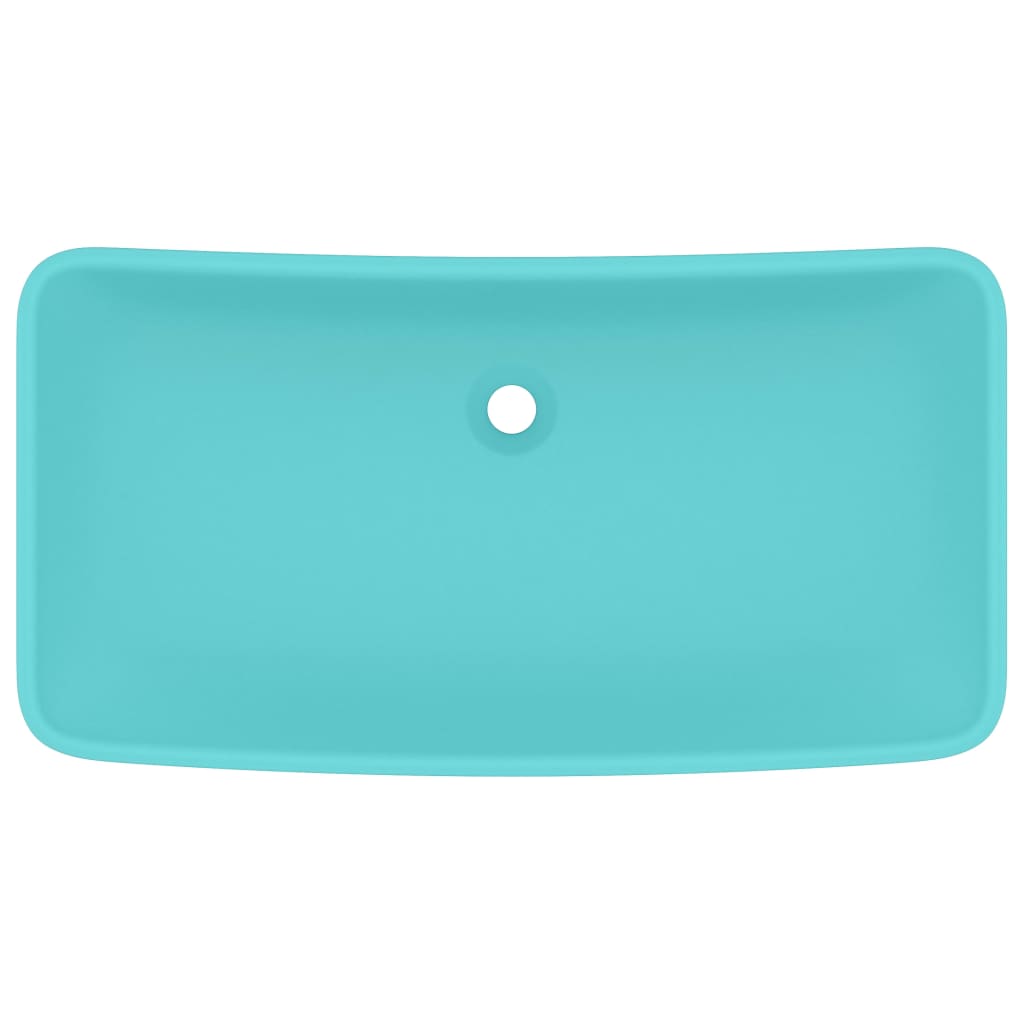 Lavabo Lusso Rettangolare Verde Chiaro Opaco 71x38 cm Ceramica