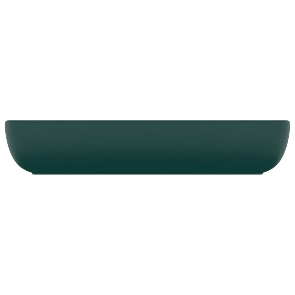 Lavabo Lusso Rettangolare Verde Scuro Opaco 71x38 cm Ceramica