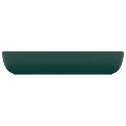 Lavabo Lusso Rettangolare Verde Scuro Opaco 71x38 cm Ceramica
