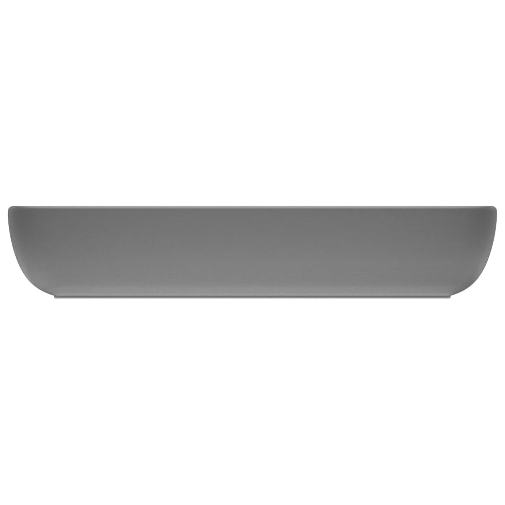 Lavabo Lusso Rettangolare Grigio Scuro Opaco 71x38 cm Ceramica