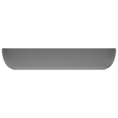 Lavabo Lusso Rettangolare Grigio Scuro Opaco 71x38 cm Ceramica