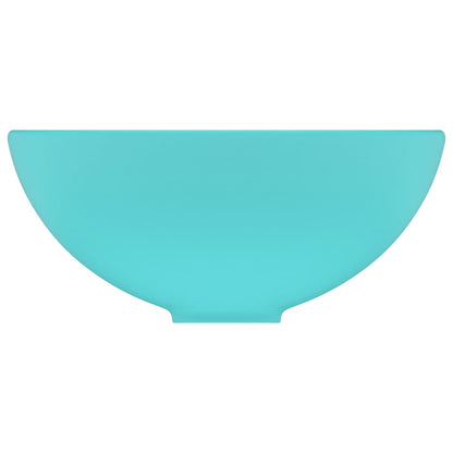 Lavandino Lusso Rotondo Verde Chiaro Opaco 32,5x14 cm Ceramica