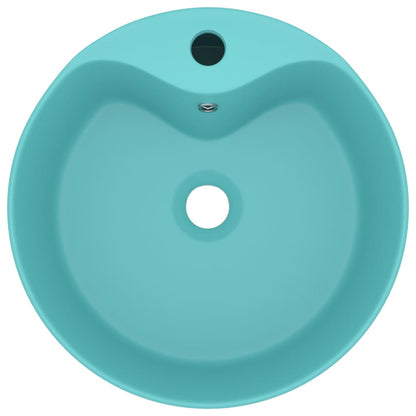 Lavandino con Troppopieno Verde Chiaro Opaco 36x13 cm Ceramica