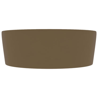 Lavandino con Troppopieno Crema Opaco 36x13 cm in Ceramica