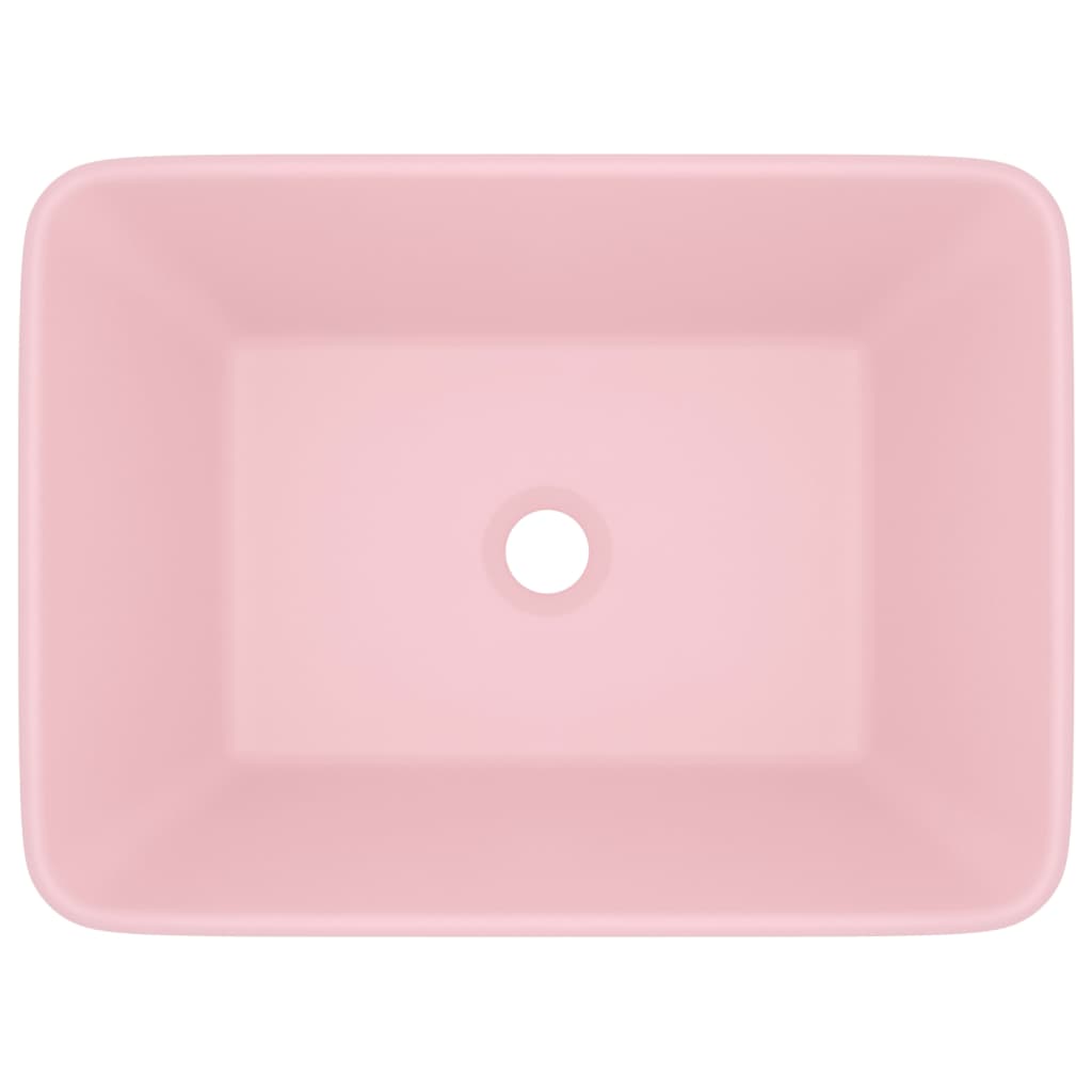 Lavandino Luxury Rosa Opaco 41x30x12 cm in Ceramica