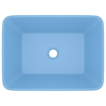 Lavandino Luxury Azzurro Opaco 41x30x12 cm in Ceramica