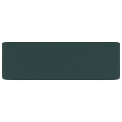 Lavandino Luxury Verde Scuro Opaco 41x30x12 cm in Ceramica