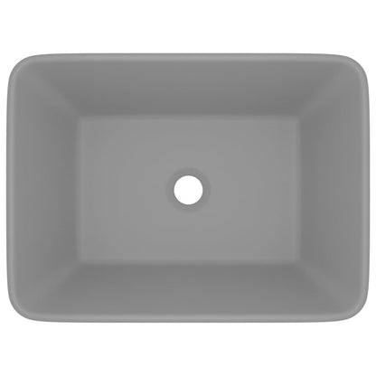 Lavandino Luxury Grigio Chiaro Opaco 41x30x12 cm in Ceramica