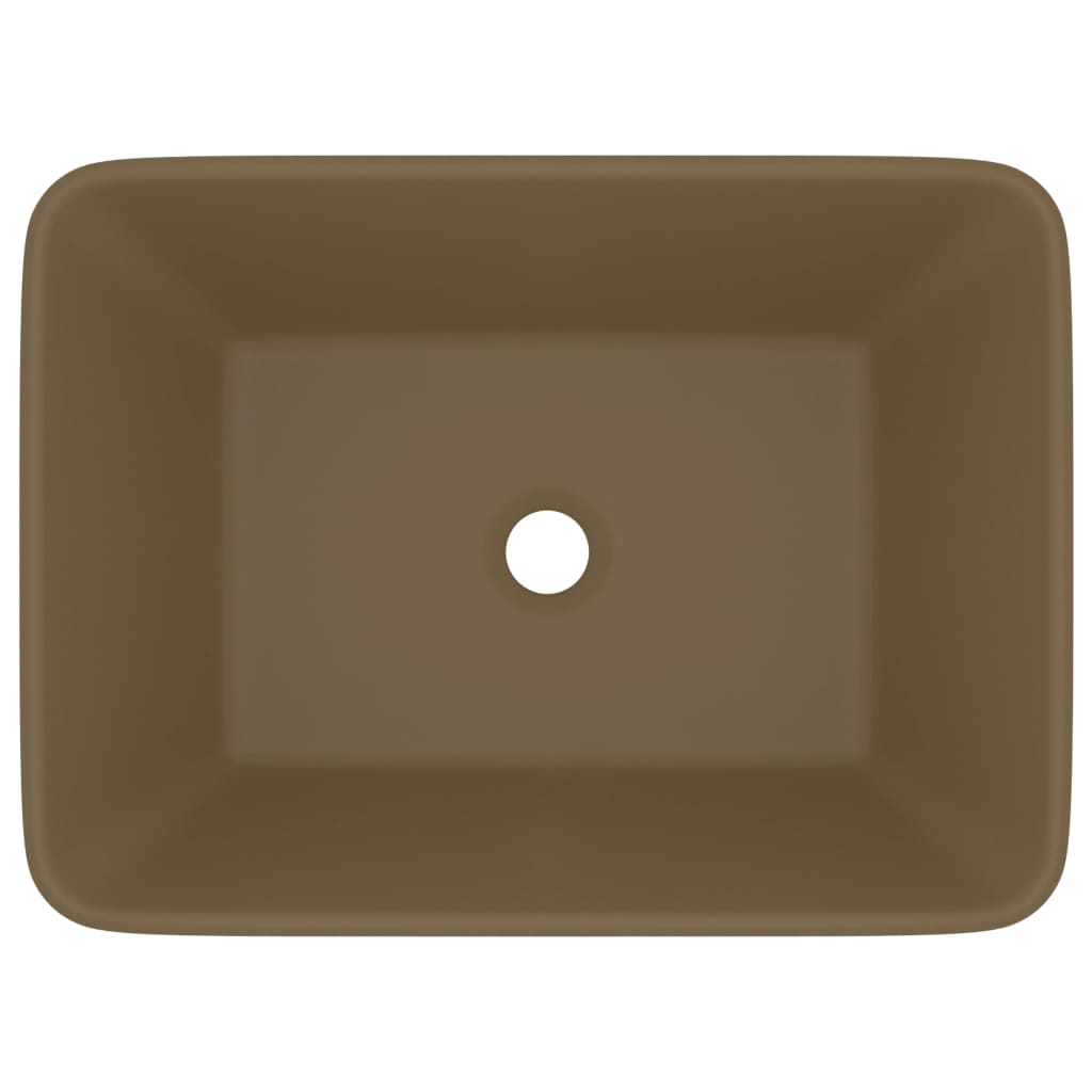 Lavandino Luxury Crema Opaco 41x30x12 cm in Ceramica