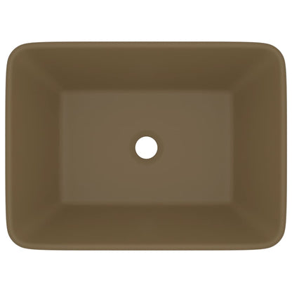 Lavandino Luxury Crema Opaco 41x30x12 cm in Ceramica