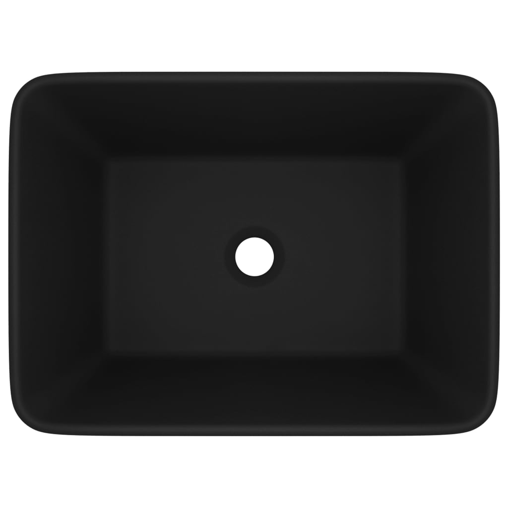 Lavandino Luxury Nero Opaco 41x30x12 cm in Ceramica