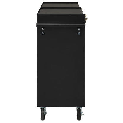 Carrello Porta Attrezzi con 5 Cassetti Nero 69x33x77 cm Acciaio