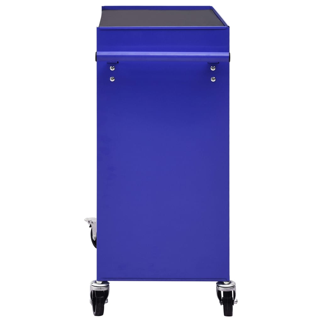 Carrello Portautensili con 4 Cassetti in Acciaio Blu