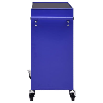 Carrello Portautensili con 4 Cassetti in Acciaio Blu