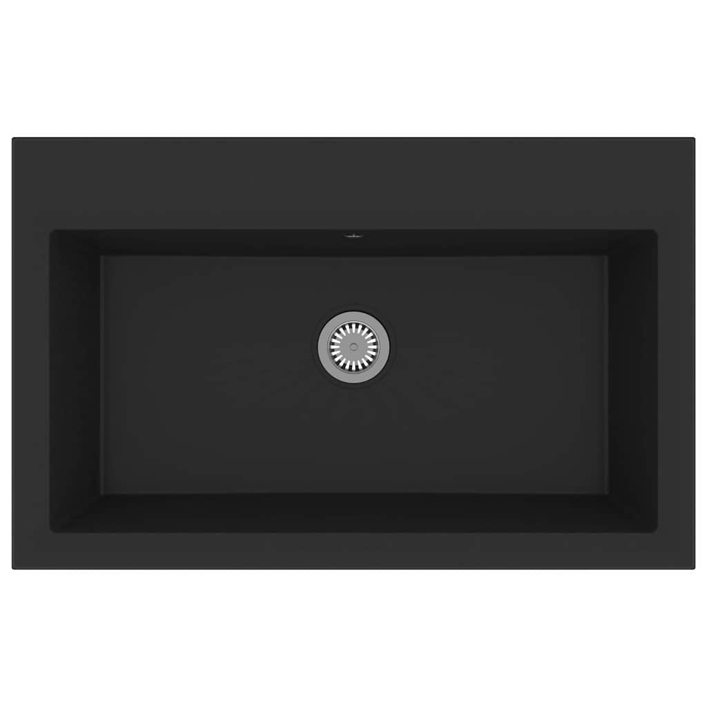 Lavello da cucina Nero 79 x 50 x 31 cm Quarzo e Resina