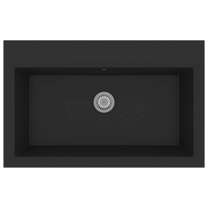 Lavello da cucina Nero 79 x 50 x 31 cm Quarzo e Resina