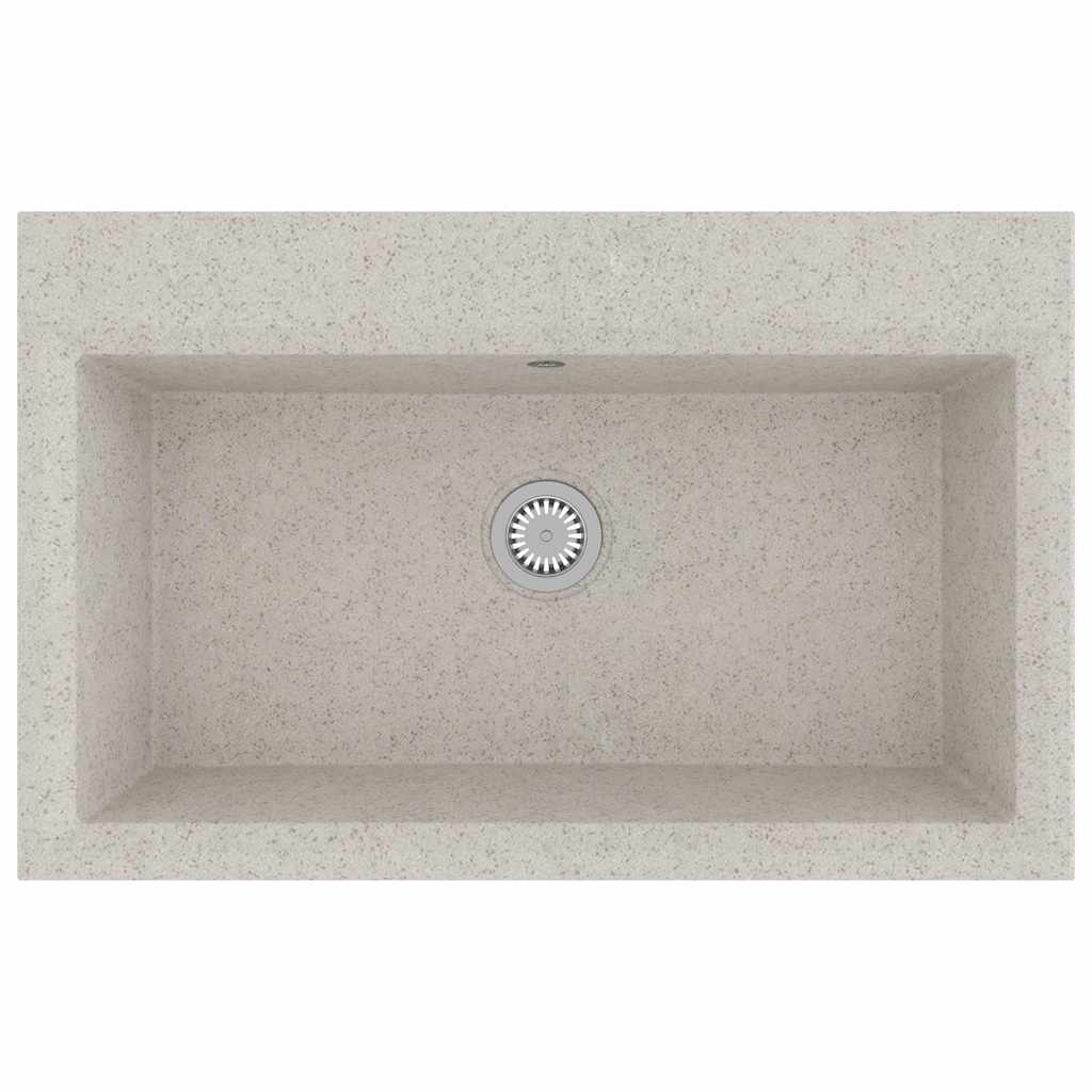 Lavello da cucina Beige 79 x 50 x 31 cm Quarzo e Resina