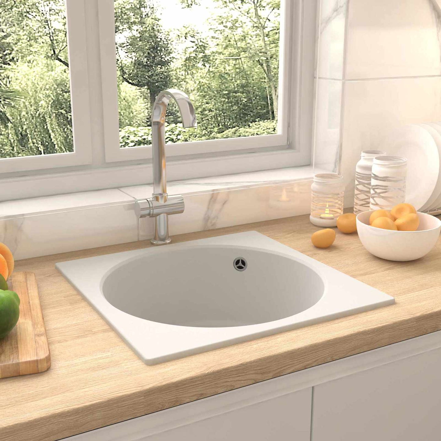 Lavello da cucina Bianco 48 x 48 x 20.5 cm Granito