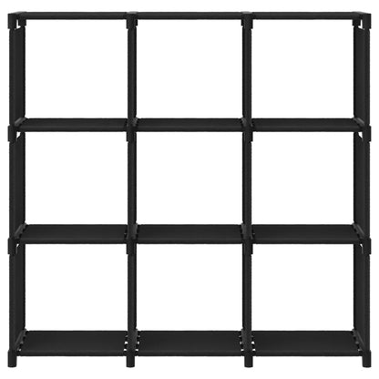 Mobile per 9 Scatole a Cubo Nero 103x30x107,5 cm in Tessuto