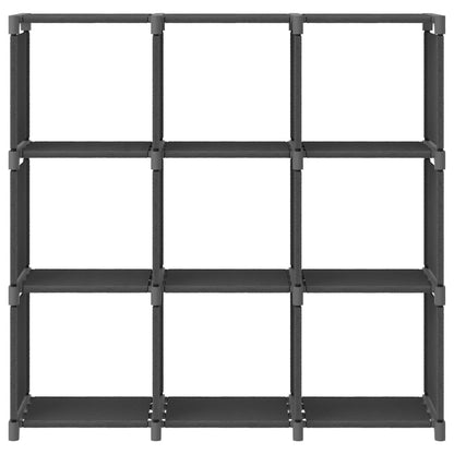 Mobile per 9 Scatole a Cubo Grigio 103x30x107,5 cm in Tessuto