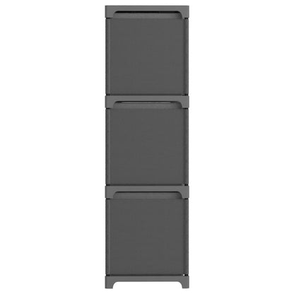 Mobile con 9 Scatole a Cubo Grigio 103x30x107,5 cm in Tessuto