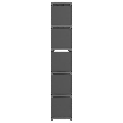Mobile per 15 Scatole a Cubo Grigio 103x30x107,5 cm in Tessuto