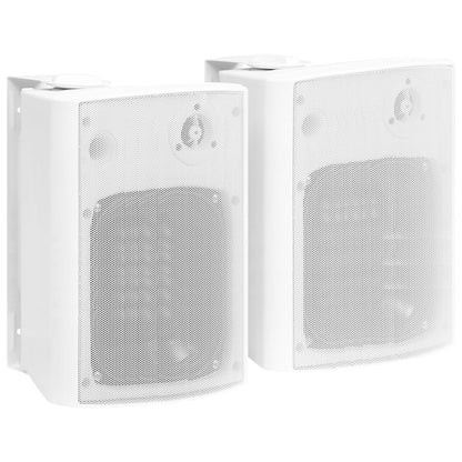 Altoparlanti Stereo da Parete 2 pz Bianchi Interni Esterni 120W