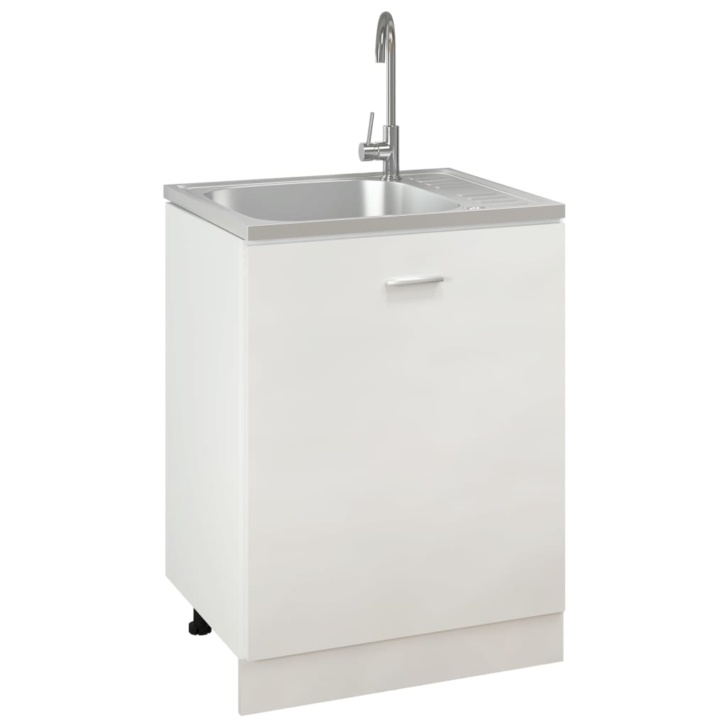 Lavello da Cucina con Scarico Argento 600x500x155 mm Acciaio