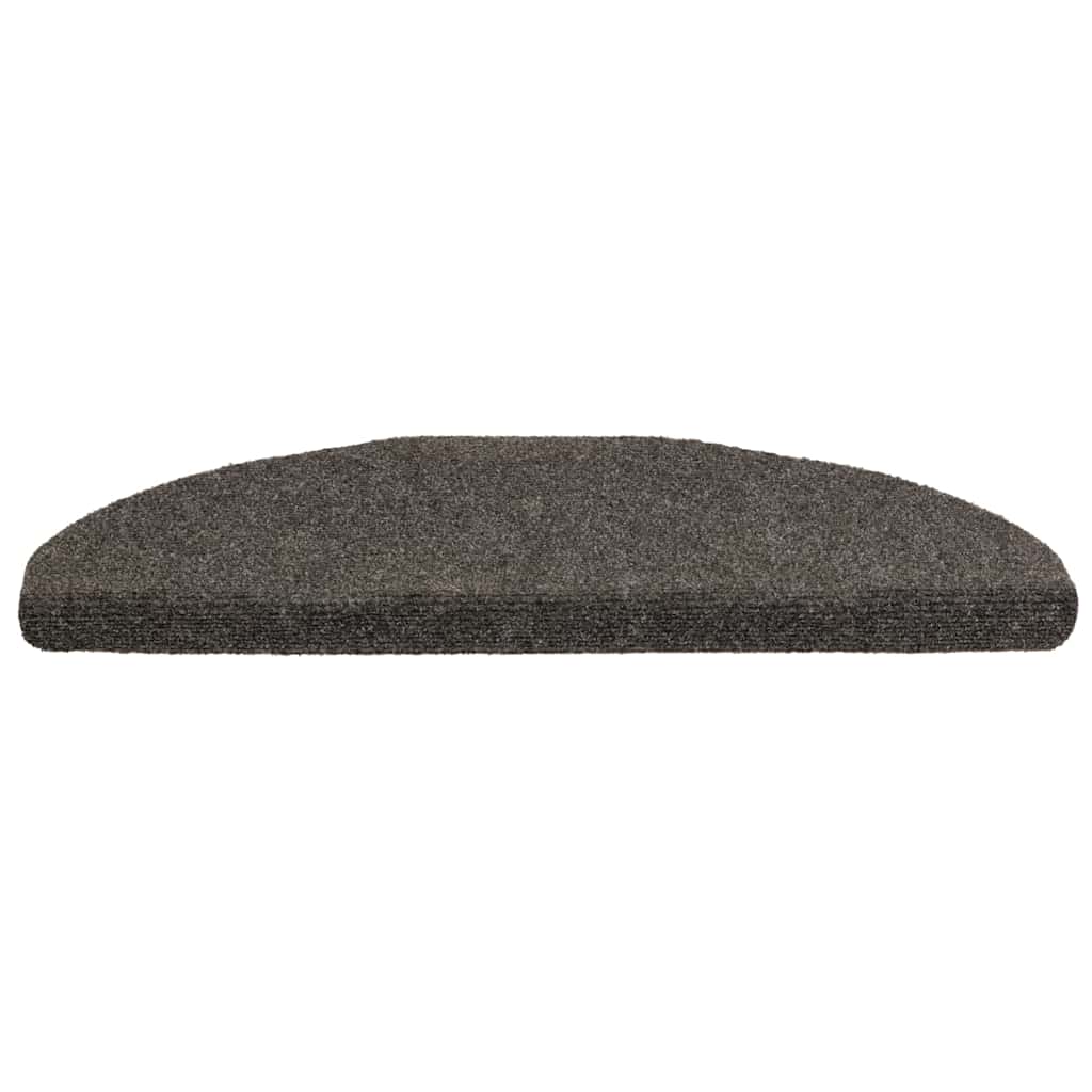 Tappetini per scale autoadesivi 15 pz 65x21x4 cm Antracite Semicircolari Grandi