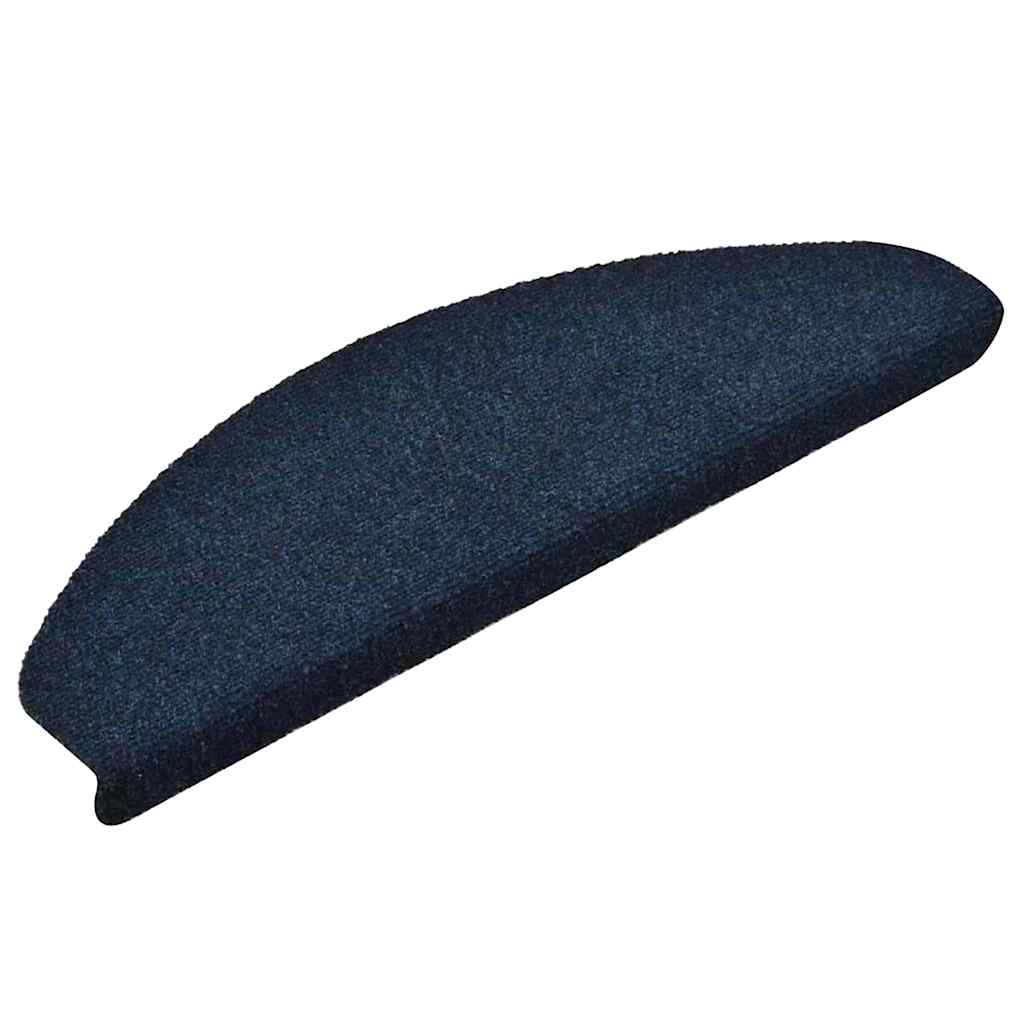 Tappetini per scale autoadesivi 15 pz 65x21x4 cm blu navy semicircolari grandi