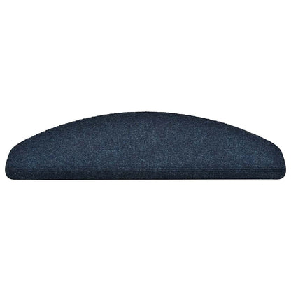 Tappetini per scale autoadesivi 15 pz 65x21x4 cm blu navy semicircolari grandi