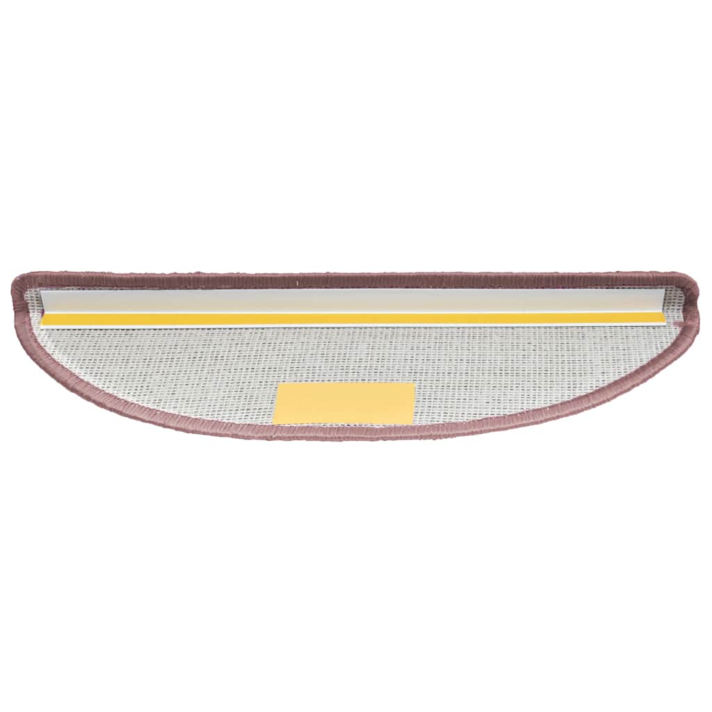 Tappetini per scale 15 pz 65x21x4 cm Rosa chiaro Semicircolari Grandi