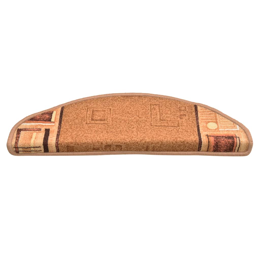 Tappetini Autoadesivi per Scale 15 pz Beige 65x21x4 cm