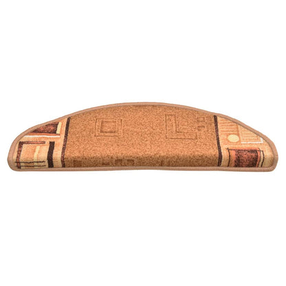 Tappetini Autoadesivi per Scale 15 pz Beige 65x21x4 cm