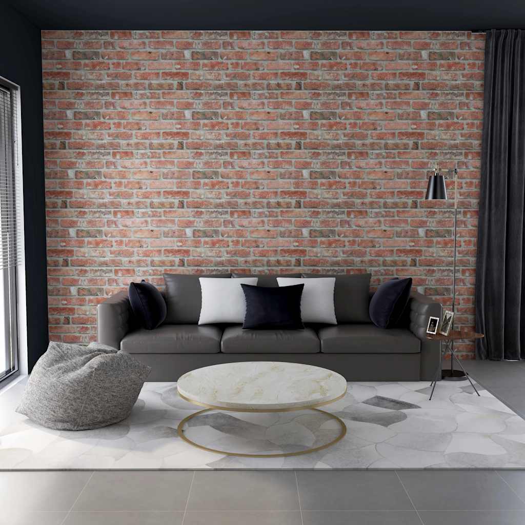 Pannelli Murali 3D con Design a Mattoni Rosso 10 pz EPS