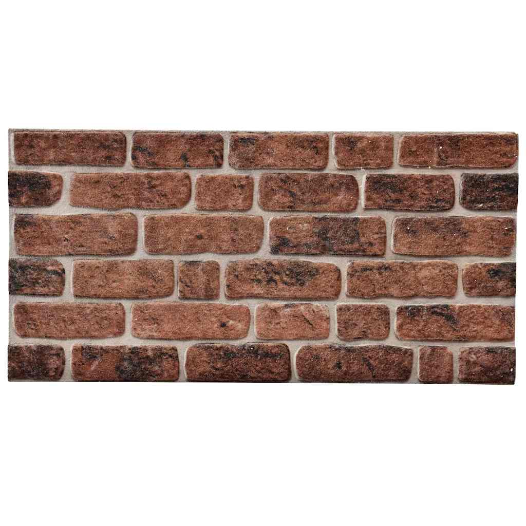 Pannelli Murali 3D con Mattoni Marrone Scuro 10 pz EPS