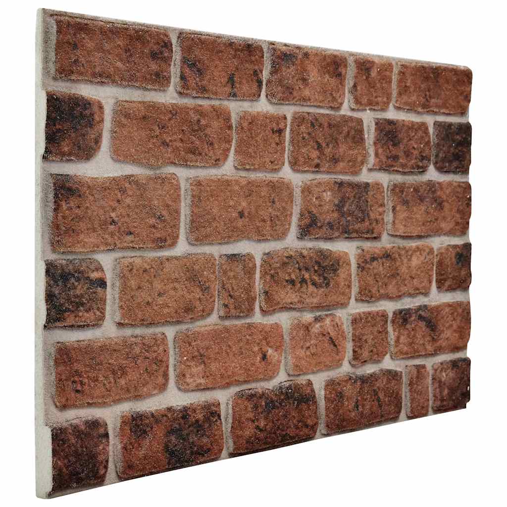 Pannelli Murali 3D con Mattoni Marrone Scuro 10 pz EPS
