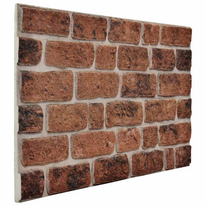 Pannelli Murali 3D con Mattoni Marrone Scuro 10 pz EPS