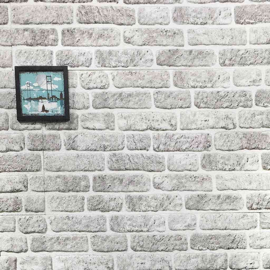 Pannelli Murali 3D con Design Mattoni Grigio Chiaro 10 pz EPS