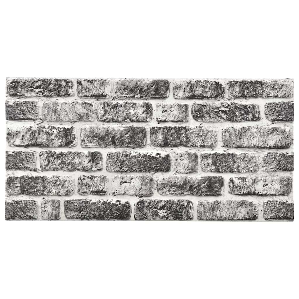 Pannelli Murali 3D con Mattoni Grigio Scuro 10 pz EPS