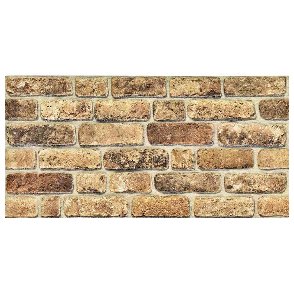 Pannelli Murali 3D con Design Mattoni Sabbia Scuro 10 pz EPS