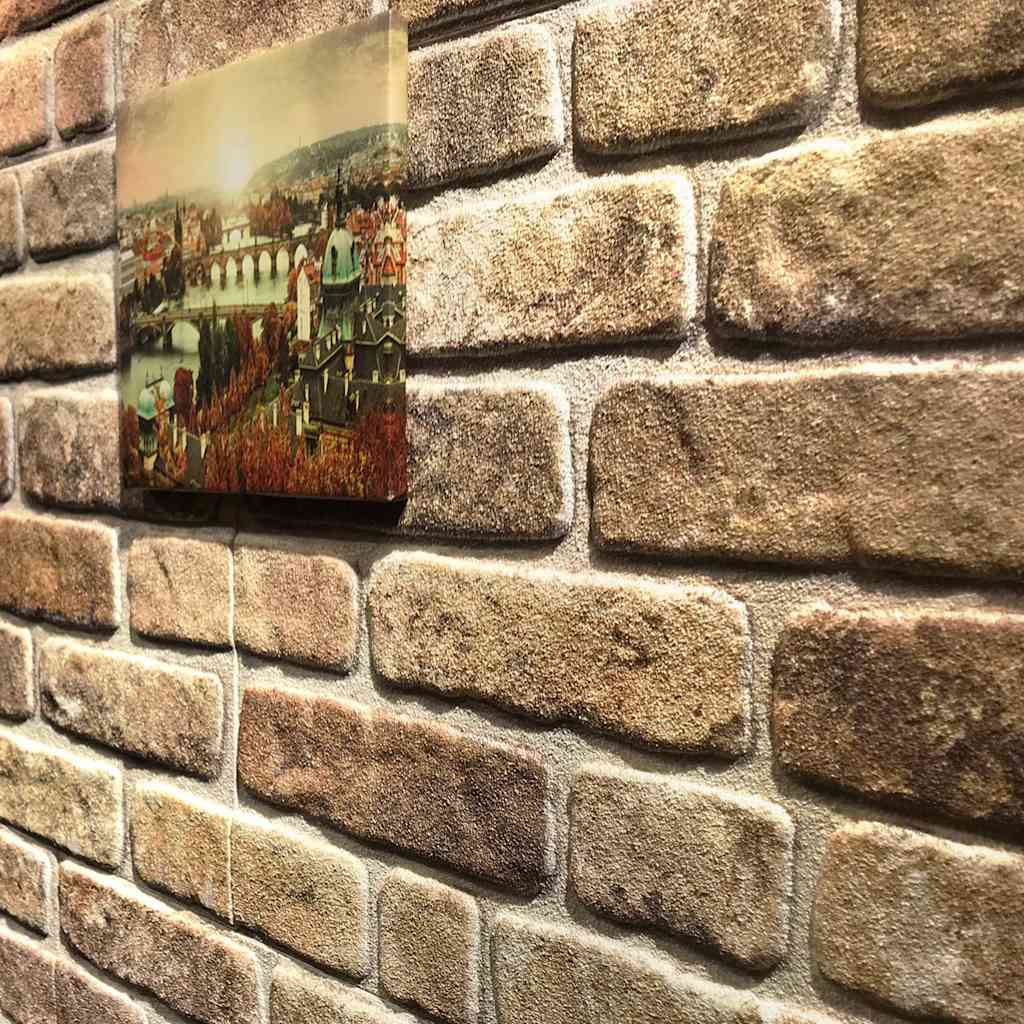 Pannelli Murali 3D con Design Mattoni Sabbia Scuro 10 pz EPS