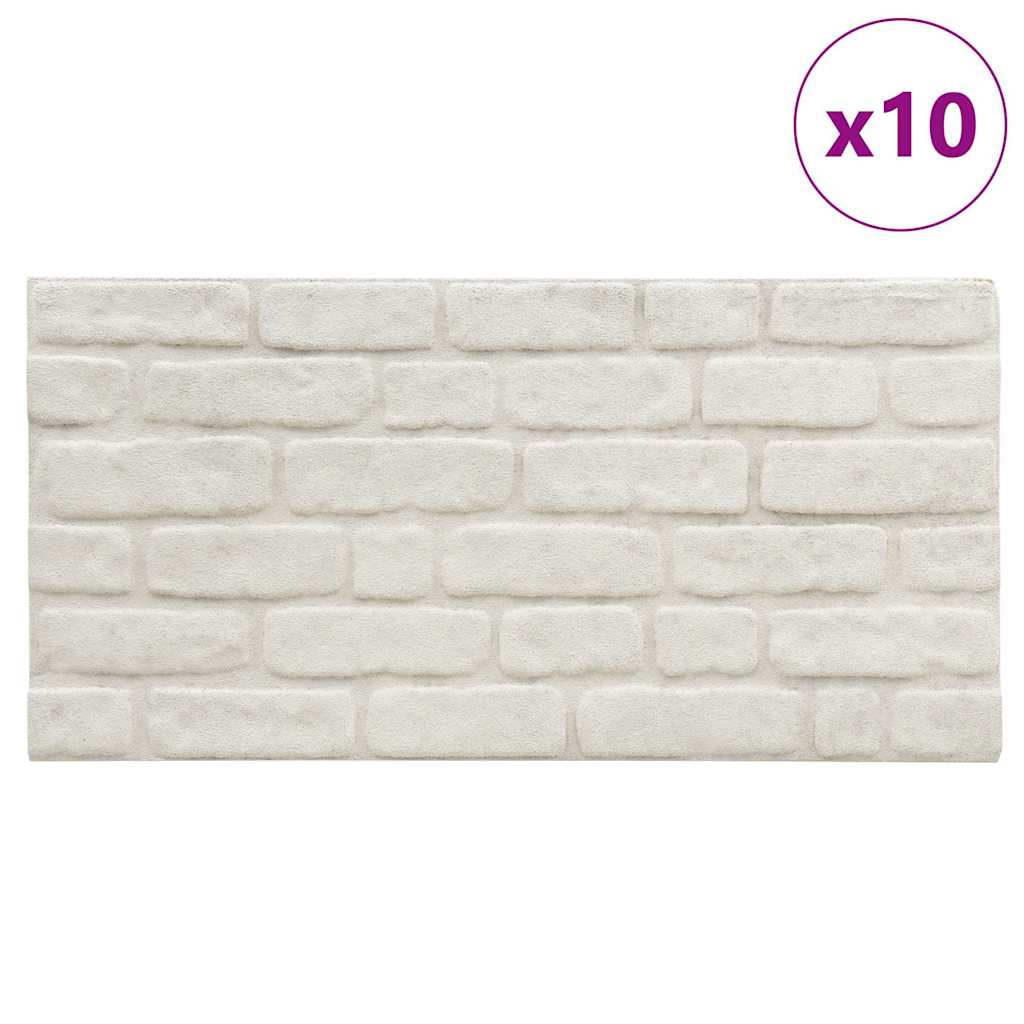 Pannelli Murali 3D con Design a Mattoni Bianco 10 pz EPS