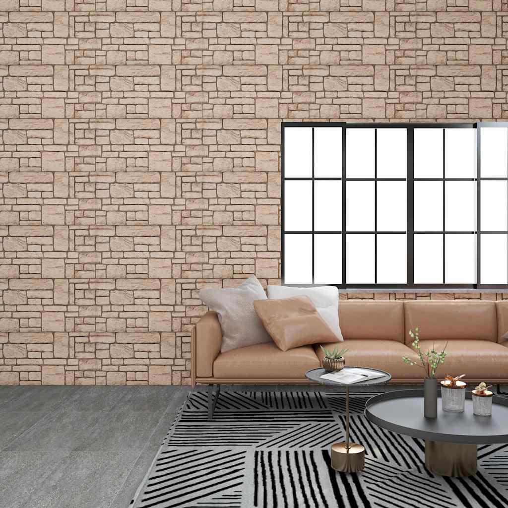 Pannelli Murali 3D con Design a Mattoni Beige 10 pz EPS