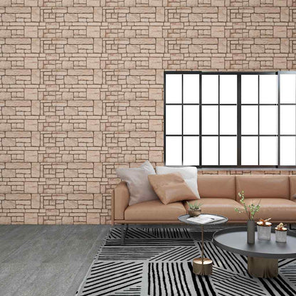 Pannelli Murali 3D con Design a Mattoni Beige 10 pz EPS